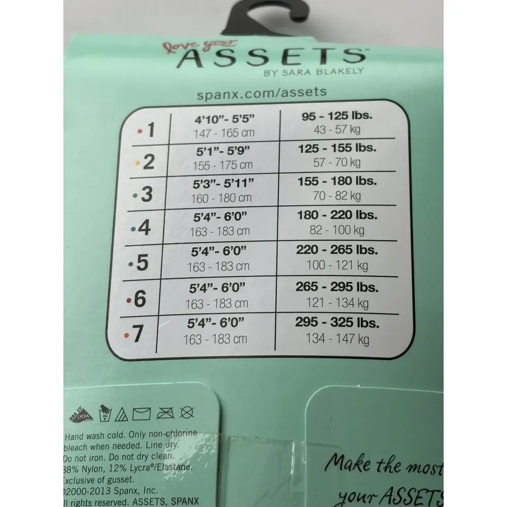 Assets by Spanx Sara Blakely Textured Wishbone Shaping Tights Black Size 2